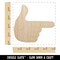 Finger Gun Hand Pointing Unfinished Wood Shape Piece Cutout for DIY Craft Projects
